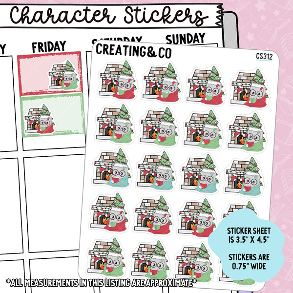Reading by the Fire Booksy Character Functional Planner Stickers - CS3 ...