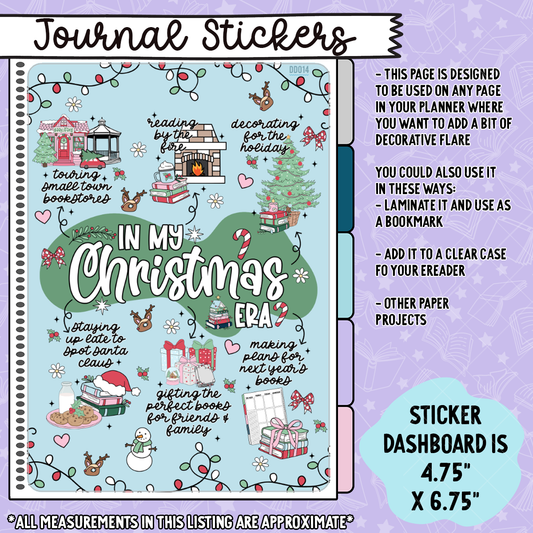 In My Christmas Era Bookish Decorative Dashboard - DD014