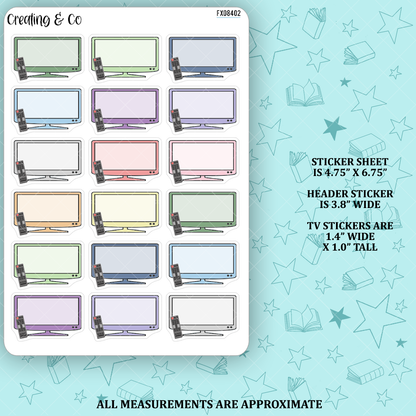 TV Show Tracker Build Your Own Notes Page Functional Sheet - FX084