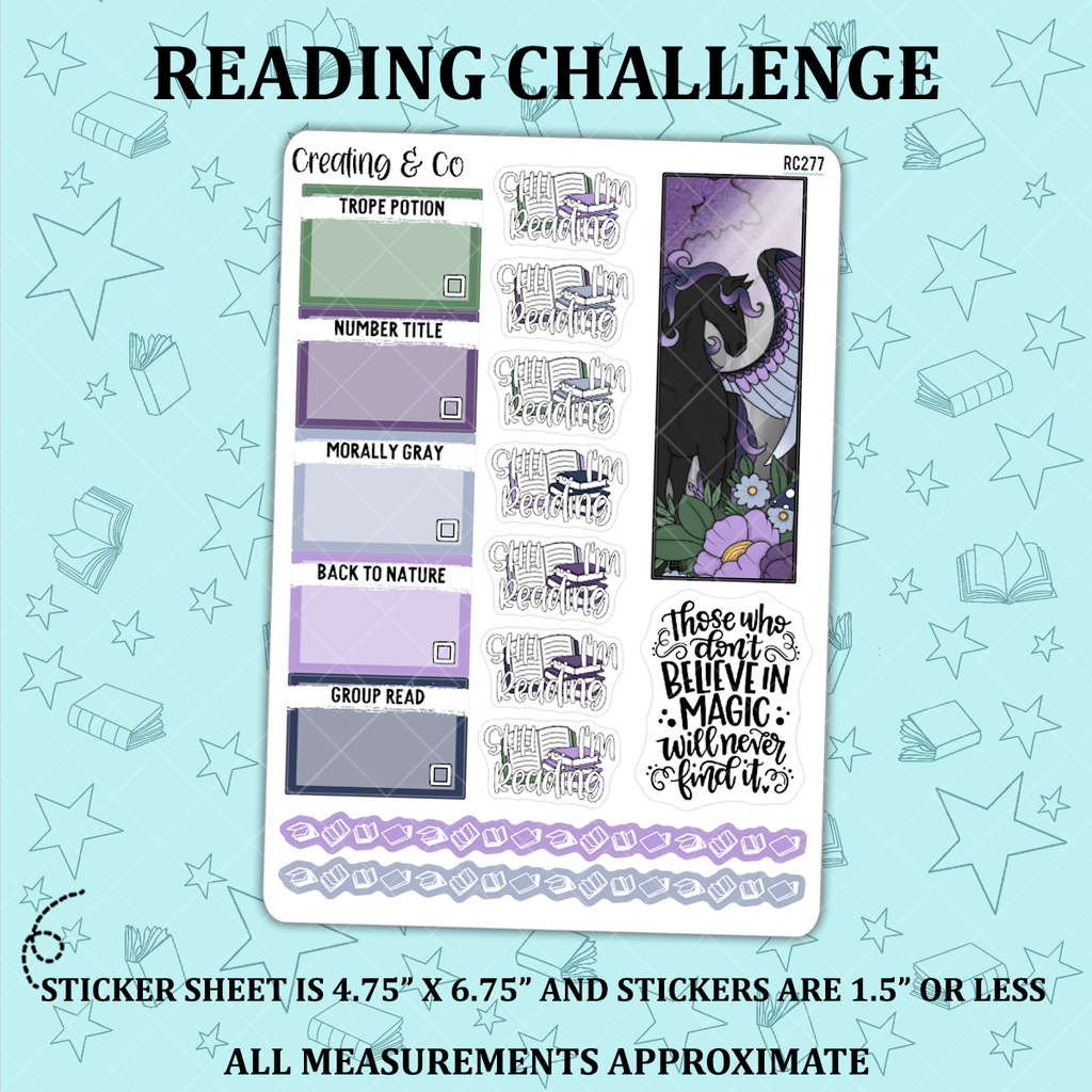 Fairy Forest Weekly Readathon Tracking Stickers - RC277