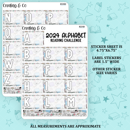 2024 Alphabet Reading Challenge Label Sticker Set - RC311