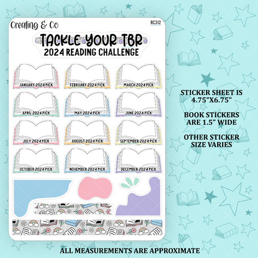 2024 Tackle Your TBR Challenge Sticker Set - RC312