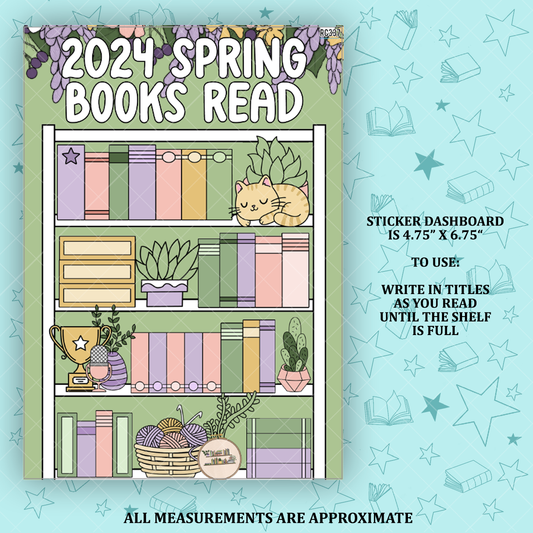 Spring Books Read Notes Page Sticker Dashboard - RC337