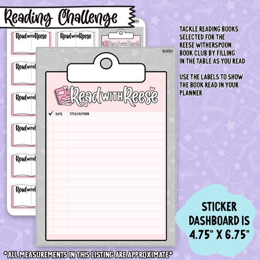 Read with Reese Reading Challenge Label Sticker Set - RC415