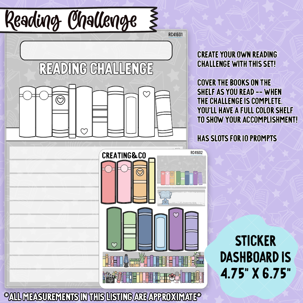 Create Your Own Reading Challenge Label Sticker Set - RC416