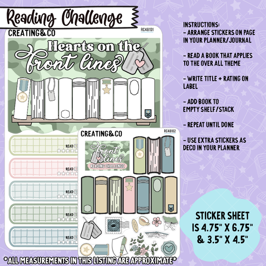 Military Romance Mood Reader Bookshelf Decorative Reading Challenge - RC481