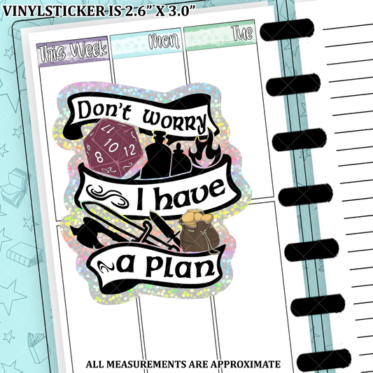 Don't Worry Dungeons & Dragons Vinyl Die Cut Sticker - DWDND