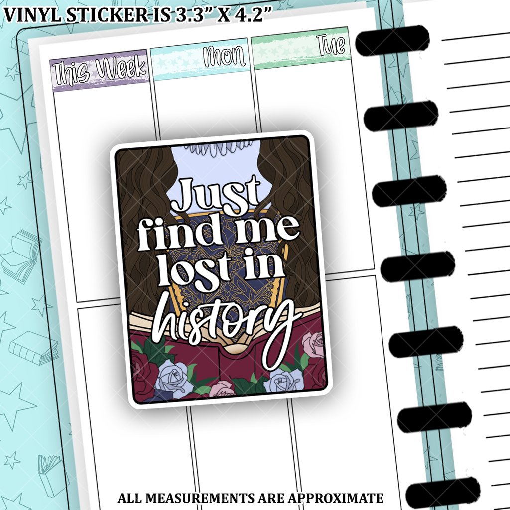 Lost in History Royalty Reads Vinyl Die Cut Sticker - LIHVS