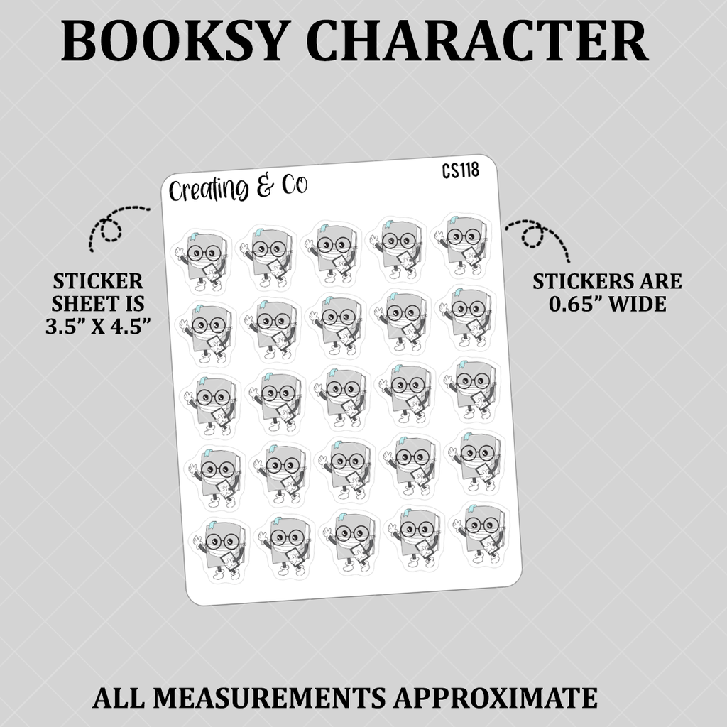 Medical Mask Booksy Character Functional Stickers - CS118