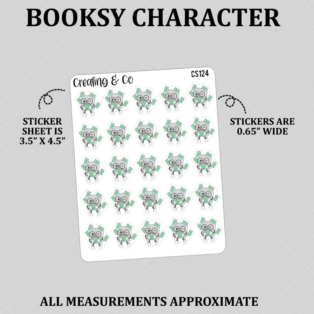 Payday Booksy Character Functional Stickers - CS124