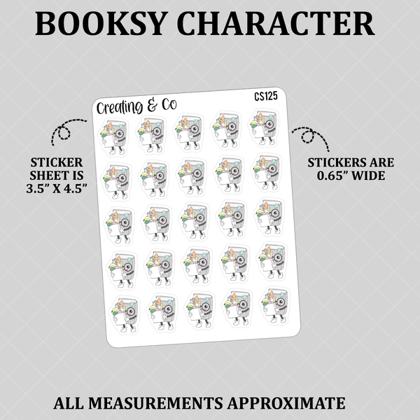 Groceries Booksy Character Functional Stickers - CS125