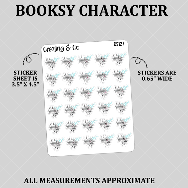 Birthday Booksy Character Functional Stickers - CS127