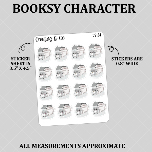 Tornado Booksy Character Functional Stickers - CS134