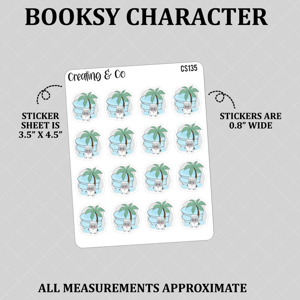 Hurricane Booksy Character Functional Stickers - CS135
