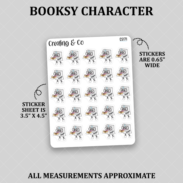 Cupcake Booksy Character Functional Stickers - CS171