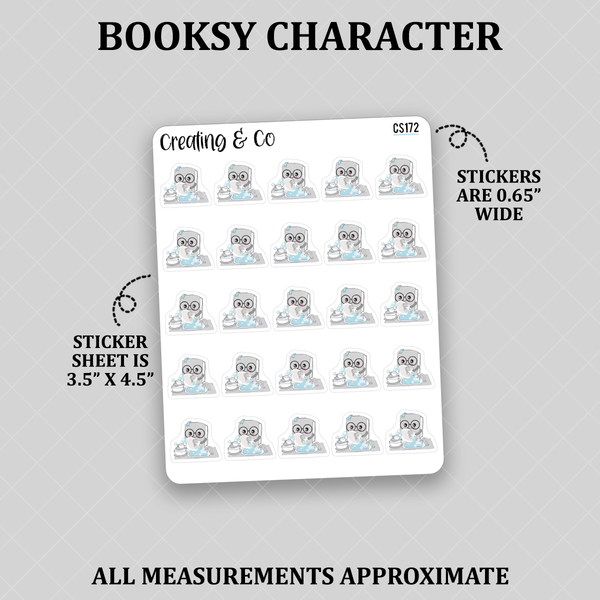 Washing Dishes Booksy Character Functional Stickers - CS172