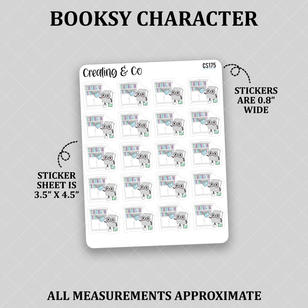 Library Organization Booksy Character Functional Stickers - CS175