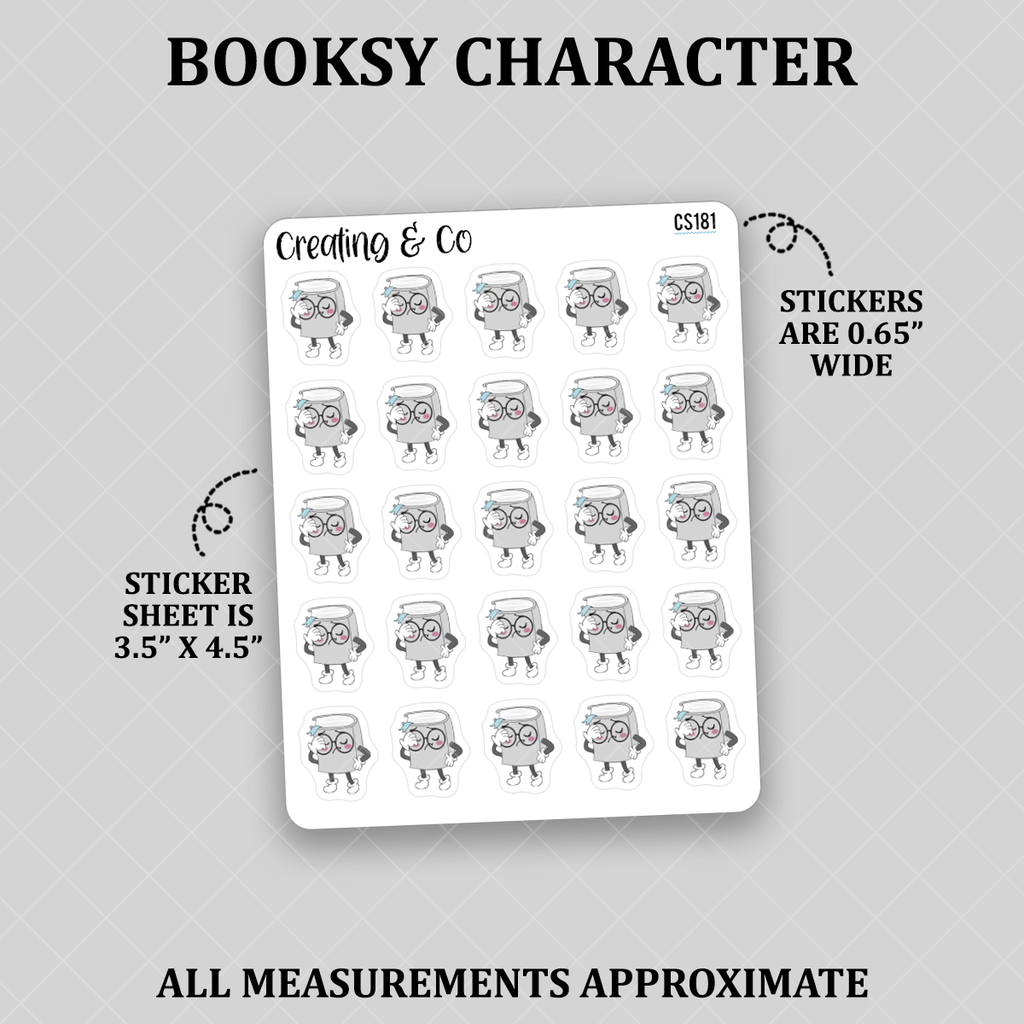 Facepalm Booksy Character Functional Stickers - CS181