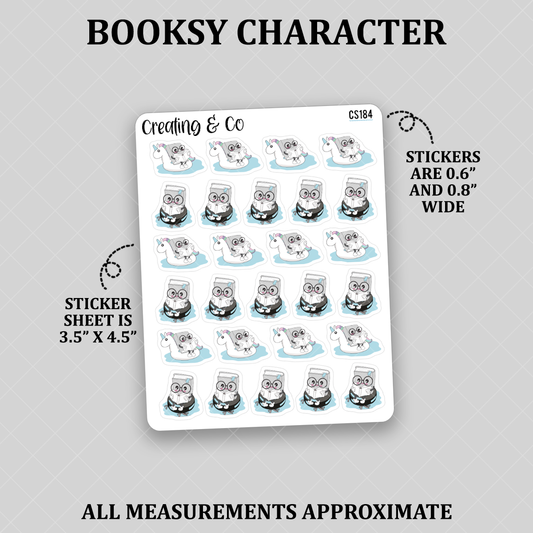 Pool Day Booksy Character Functional Stickers - CS184