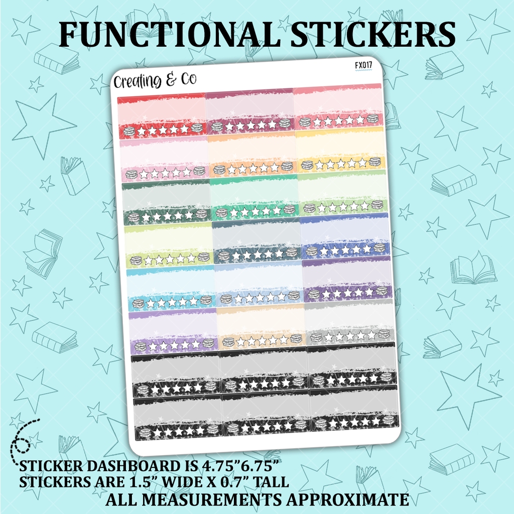 Book Rating Reading Functional Sticker Sheet - FX017