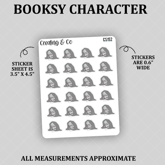 Anxious Booksy Character Functional Stickers - CS152
