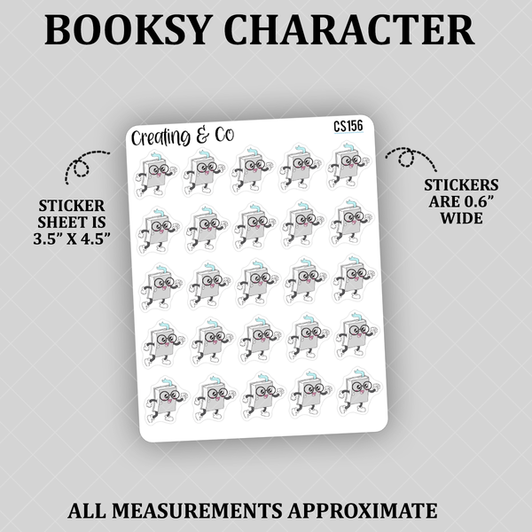 Running Booksy Character Functional Stickers - CS156