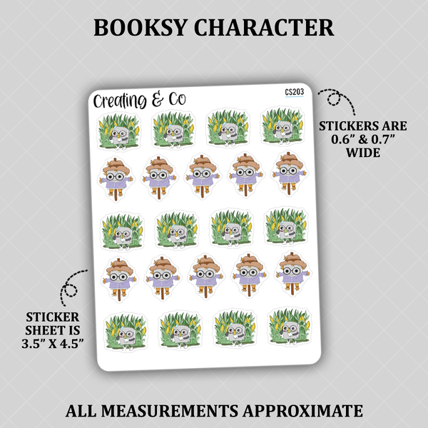 Corn Maze Booksy Character Functional Stickers - CS203
