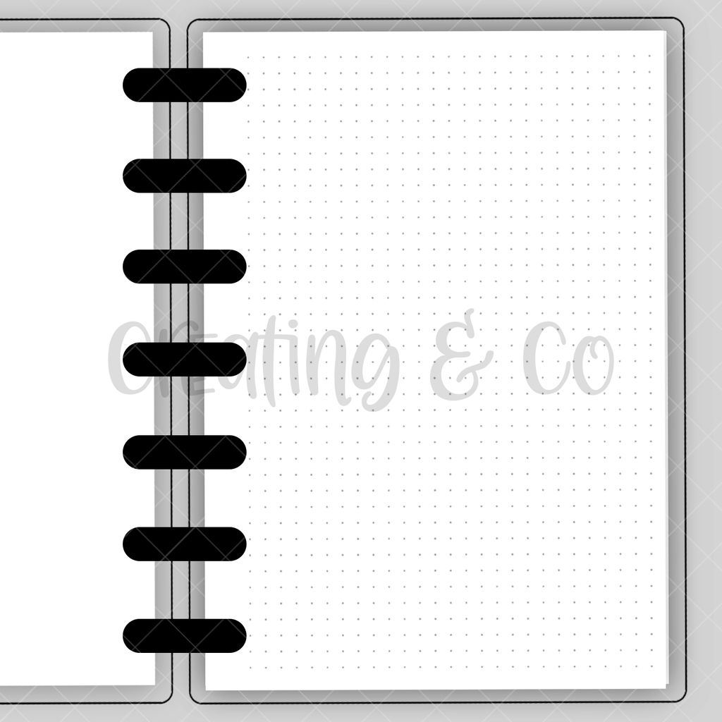 Dot Grid 5mm Insert for Build Your Own Book Journal System