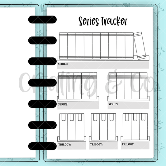 Series Tracker Insert for Build Your Own Book Journal System