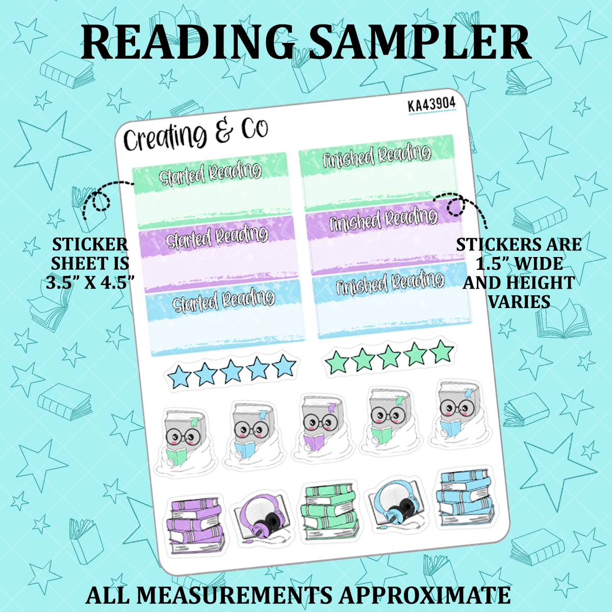 Read Books, Be Happy Rainbow Reads Add Ons for Weekly Planner Kit  - KA439