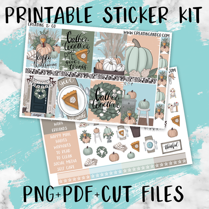 Gather Printable Weekly Planner Stickers - PK2