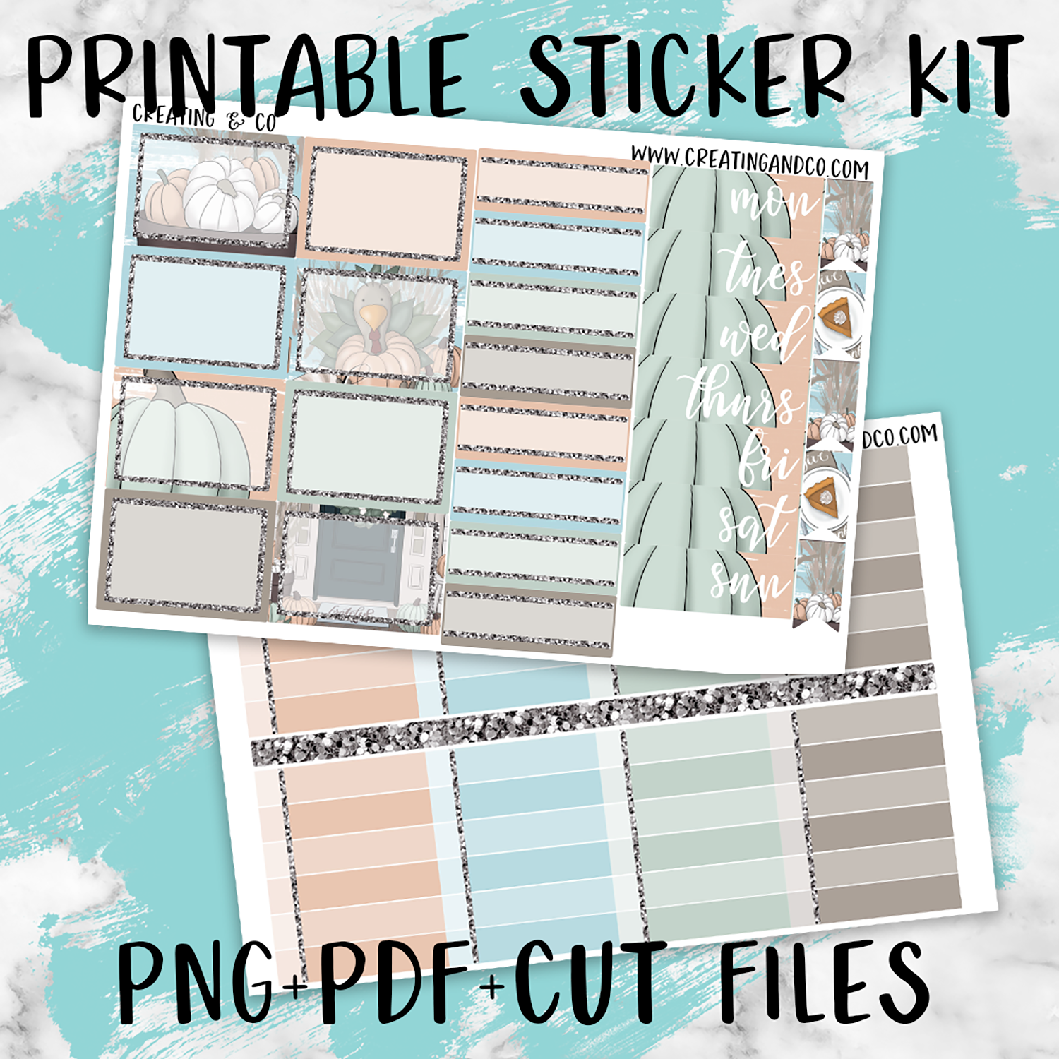 Woodland Witch Printable Weekly Planner Stickers - PK6 – Creating & Co