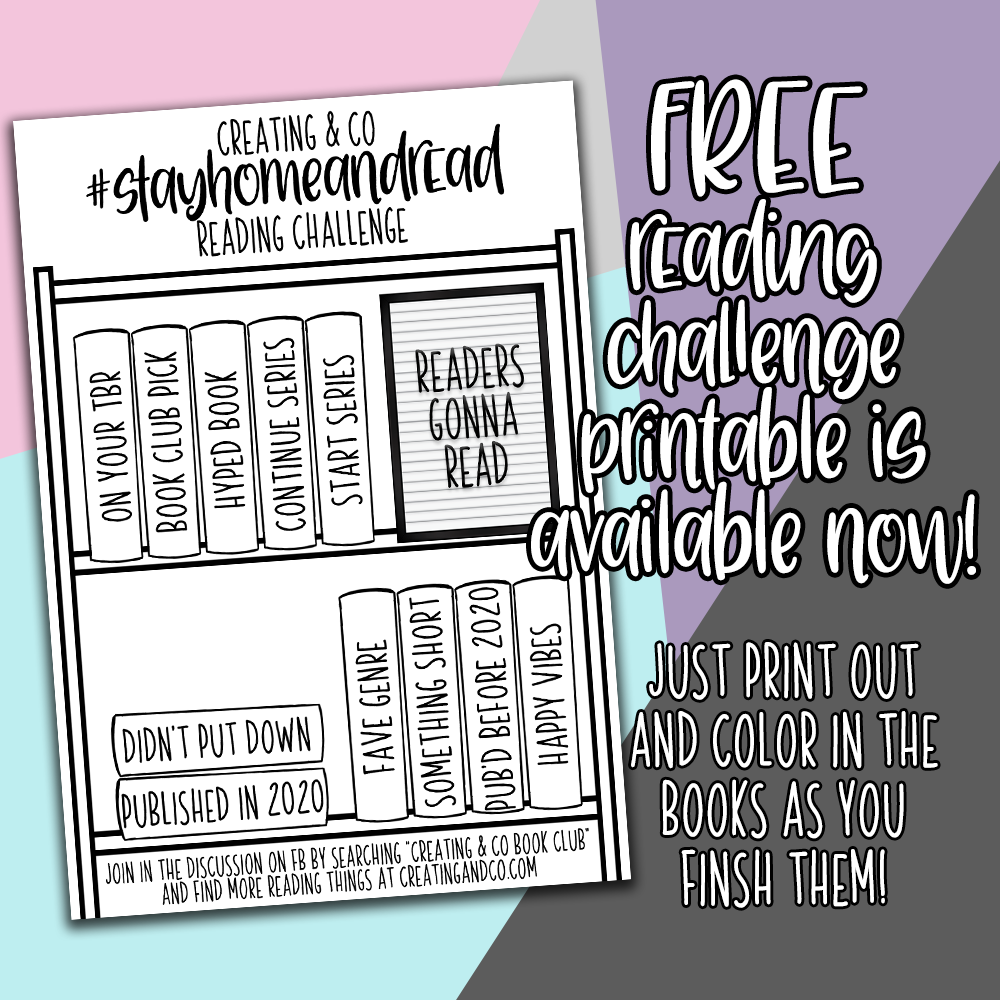 Stay Home and Read FREE Printable Reading Challenge Printable